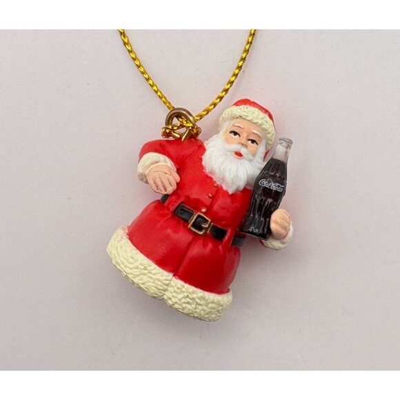 Vintage Coca-Cola Santa Claus Mini Christmas Tree Ornament Coke Bottle - Picture 6 of 7